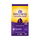 Wellness front packaging showing chicken and oatmeal benefits