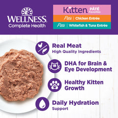 Wellness chicken pate close-up texture showing moist protein-rich consistency
