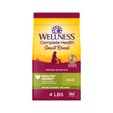 Wellness front bag showing turkey and brown rice recipe benefits