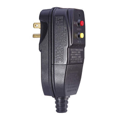 WELLONG front view of GFCI replacement plug showing compact design and safety