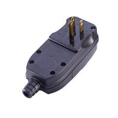 WELLONG plug installed on appliance cord demonstrating added ground-fault protection
