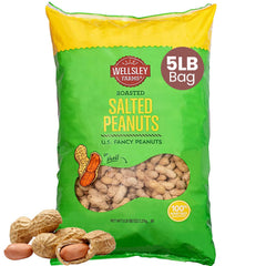 Wellsley Farms front packaging showing 5 lb bag and brand for bulk snacking