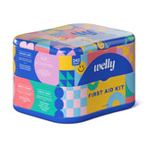 Welly front tin closed, compact and travel-ready