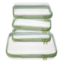 WELPIRT front view of four-piece clear shell set showing stackable design and protection