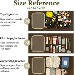 WELPIRT pouches stacked inside suitcase for space-saving travel