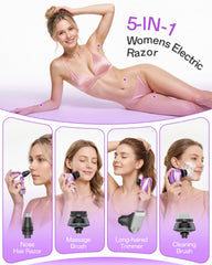 WEQOEE bikini trimmer attachment highlighting precise shaping and gentle trimming benefit