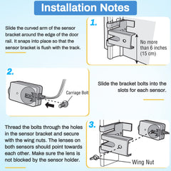 Werhoo sensors mounted on garage door frame demonstrating straightforward installation benefit