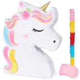 WERNNSAI unicorn piñata front view showing rainbow design and party appeal