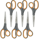 Westcott front view of six-pack scissors showing packaging and quantity benefit