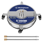 Westinghouse front view of surface cleaner showing robust stainless housing and fast coverage