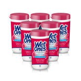 Wet Ones canister front showing Fresh Scent branding and count benefit