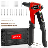 WETOLS rivet gun front view showing kit benefits and portability