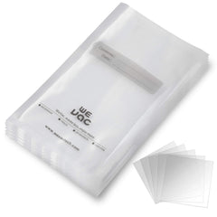 Wevac front packaging showing 11x16 inch 100 gallon bags and labeling for convenience
