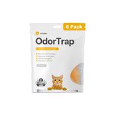 Whisker front packaging showing six OdorTrap refill packs, keeps litter areas fresher