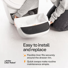 Whisker drawstring detail for secure cinch and spill prevention