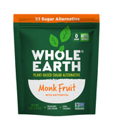 Whole Earth 4lb front pouch showing label and bulk packaging benefit