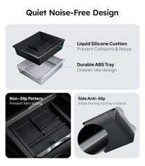 Wigoo installed in 2026 Tesla Model Y console providing precise fit and access