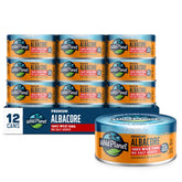 Wild Planet front packaging showing no salt added and sustainable badge