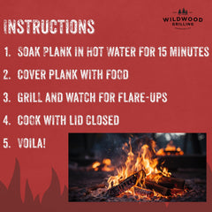 Wildwood Grilling close-up grain detail highlighting Western Red Cedar quality benefit