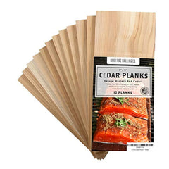 Wildwood Grilling cedar plank front view showing rich grain and flavor boost