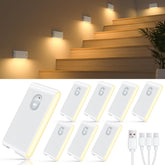 WILLED front view of night light showing warm glow and compact design for safer stairs