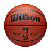 WILSON front view showing official NBA branding and durable cover benefit