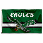 WinCraft Philadelphia Eagles flag front view showing retro logo and bold colors