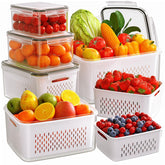 Winproper front packaging showing all six container sizes and lids, uncluttered storage benefit