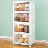 Wise Oannes front view 4-tier white organizer showing neat stacked drawers and easy access