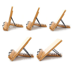 wishacc bamboo bookstand folded flat for easy transport and quick storage benefit