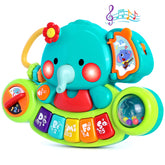 WITALENT elephant toy front view showing lights and keyboard for engaging play