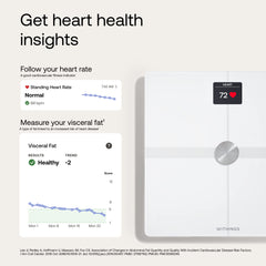 Withings Body Smart in use weighing adult with clear readout