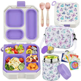 wiwens front view of full bento kit showing organized compartments and lid, easy packing benefit