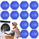 WJCGX front packaging showing 12 reusable pet hair balls and product benefit