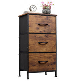 WLIVE small dresser front view showing three drawers and sturdy frame benefit organization