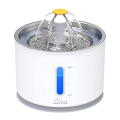 Wonder Creature front view showing stainless lid and 81oz capacity for cleaner drinking