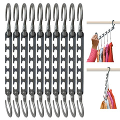 Wonder Hanger Max front view showing grey organizer and compact storage benefit