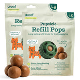 WOOF front pack showing two 7-count refill boxes and clear branding for convenience