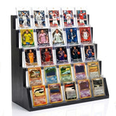 WooOrganix front view of five-tier stand showing neat card presentation and visibility