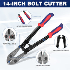 WORKPRO bi-material soft rubber handle detail for improved grip and reduced fatigue benefit
