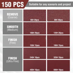 WORKPRO close-up of aluminum oxide grit texture showing durable cutting benefit