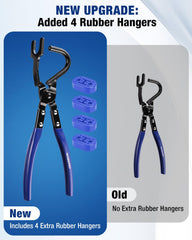 WORKPRO tool laid with four rubber hangers ready for replacement tasks