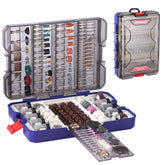 WORKPRO open case showing organized rotary accessories and fast selection benefit