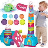 WOWOHAGE full toy set front view showing colorful cups and pieces for engaging play
