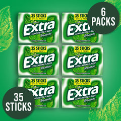WRIGLEY'S EXTRA pack held in hand to show size and portability advantage