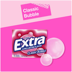 WRIGLEY'S EXTRA unwrapped stick texture and length offering long-lasting sugarfree flavor