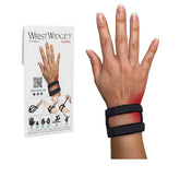 WristWidget front view showing low-profile support and easy fit benefit