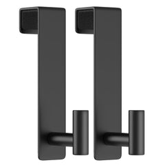 WUIVIUT front view of two T-shaped stainless hooks showing durable finish and clean design for easy hanging