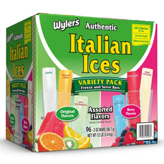 Wyler's front packaging showing variety pack and quantity, convenient bulk supply