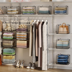 X-cosrack folded flat on shelf demonstrating compact storage benefit